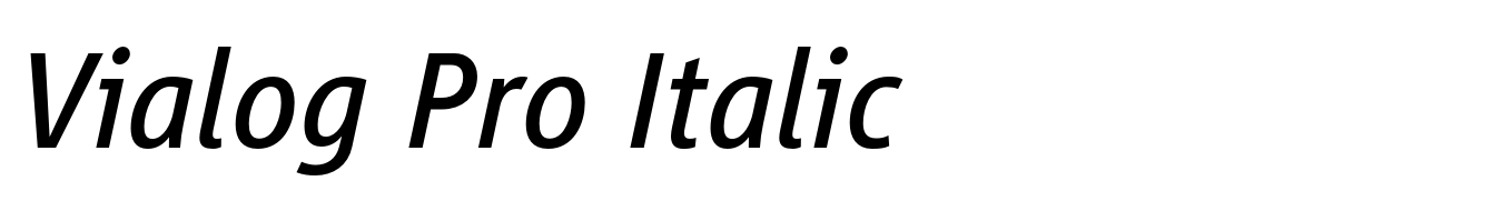 Vialog Pro Italic